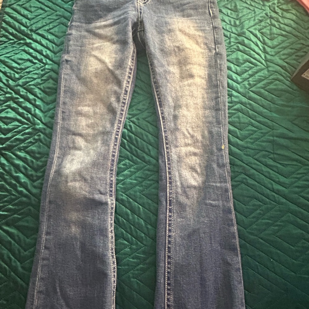 Women's Faded Blue Flare Jeans